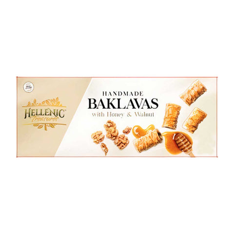Image of Honey & Walnut Baklavas from Greece 6.2 oz from Hellenic Treasures, showcasing its packaging and branding.