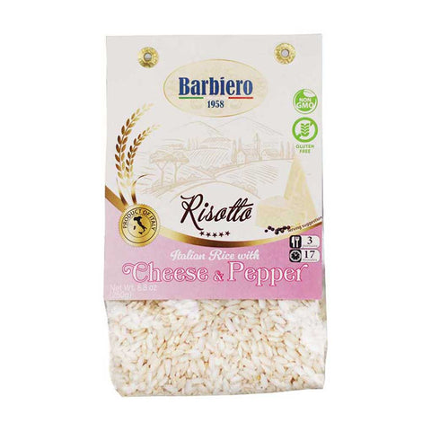 Image of Italian Risotto with Cheese & Pepper 8.8 oz from Barbiero Italian, showcasing its packaging and branding.