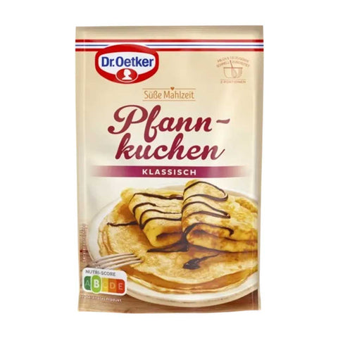Image of German Pancake Mix 6.7 oz from Dr. Oetker, showcasing its packaging and branding.