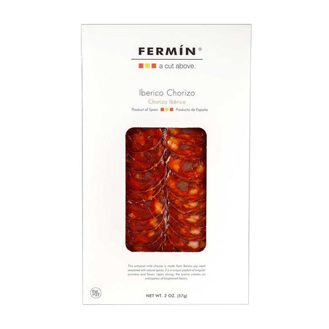 Image of Iberico Chorizo Sliced 2 oz from Fermin, showcasing its packaging and branding.