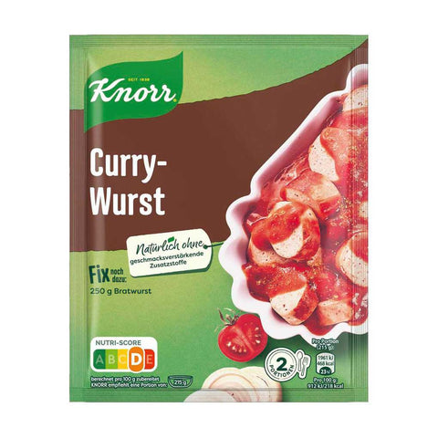 Image of Currywurst Seasoning Mix 1.27 oz from Knorr, showcasing its packaging and branding.