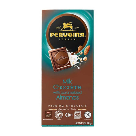 Image of Milk Chocolate Bar with Almonds 3 oz from Perugina, showcasing its packaging and branding.