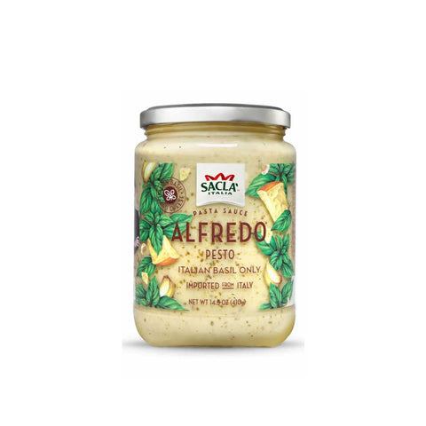 Image of Pesto with DOP Cheese 14.5 oz from Sacla Alfredo, showcasing its packaging and branding.